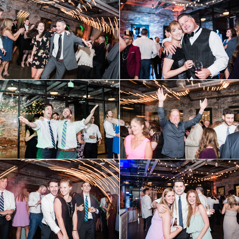 wedding photographers in maryland marriott waterfront hotel baltimore mt washington mill dye house shutter dragging reception lighting