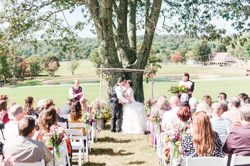 Wedding Photographers in Maryland Caboose Farm Frederick Ceremony
