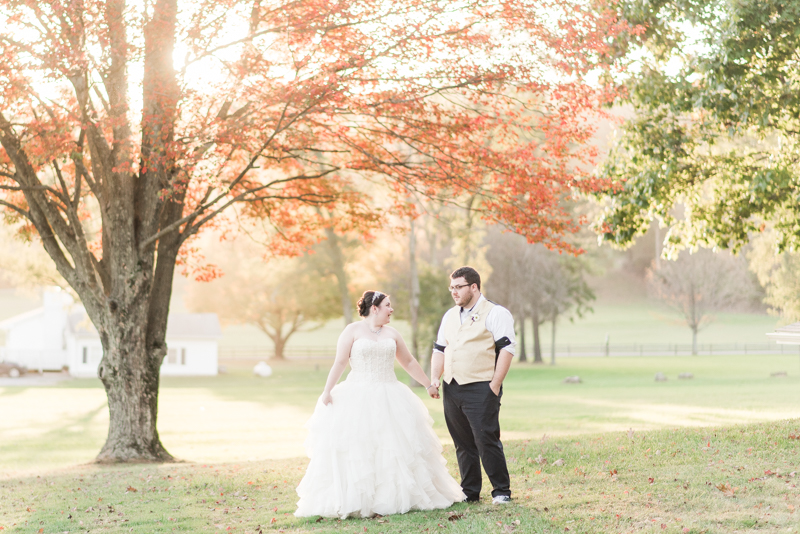 Wedding Photographers in Maryland Caboose Farm Frederick Sunset