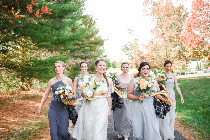 Wedding Photographers in Maryland Mount Airy Backyard October