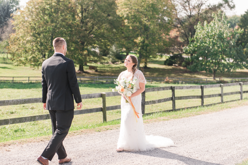 Wedding Photographers in Maryland Mount Airy Backyard October