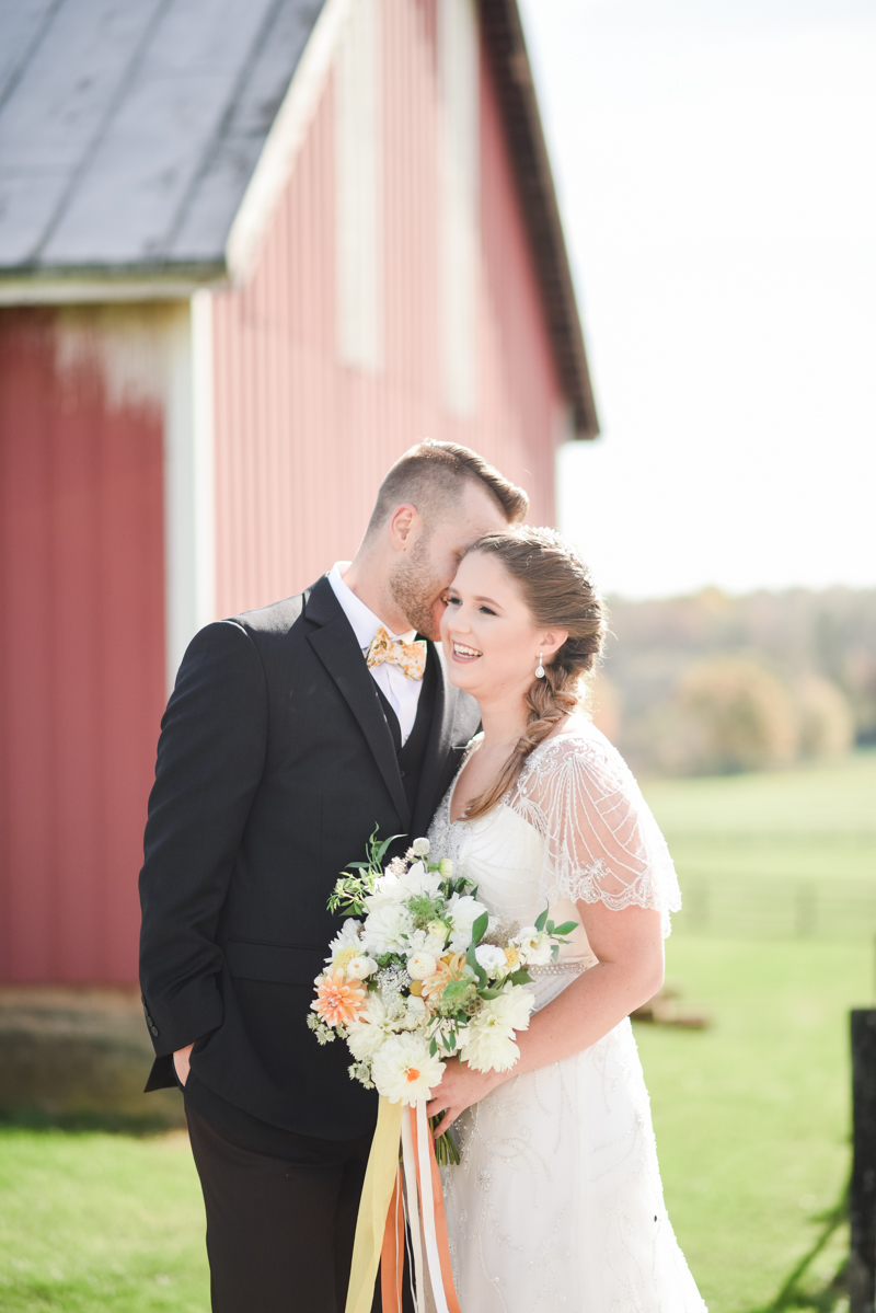 Wedding Photographers in Maryland Mount Airy Backyard October