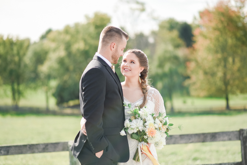 Wedding Photographers in Maryland Mount Airy Backyard October