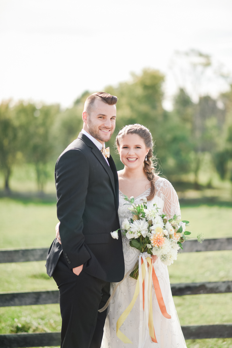 Wedding Photographers in Maryland Mount Airy Backyard October