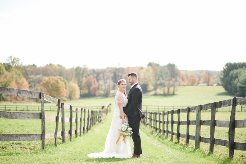 Wedding Photographers in Maryland Mount Airy Backyard October