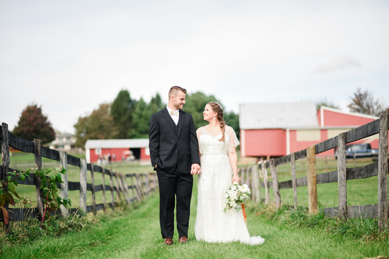 Wedding Photographers in Maryland Mount Airy Backyard October