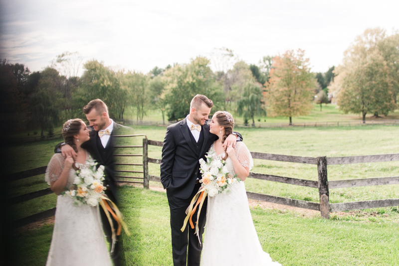 Wedding Photographers in Maryland Mount Airy Backyard October