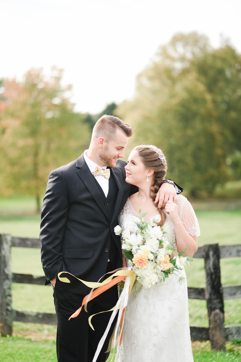 Wedding Photographers in Maryland Mount Airy Backyard October