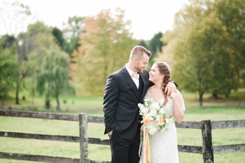 Wedding Photographers in Maryland Mount Airy Backyard October