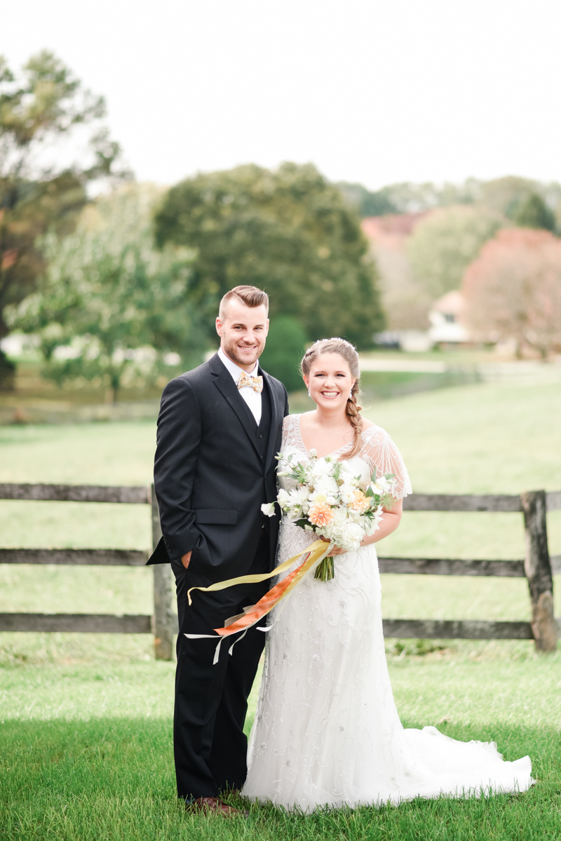 Wedding Photographers in Maryland Mount Airy Backyard October