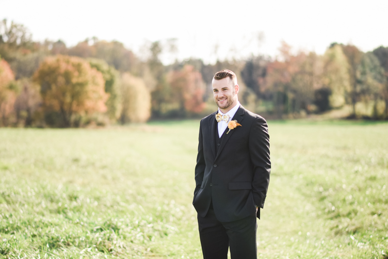 Wedding Photographers in Maryland Mount Airy Backyard October