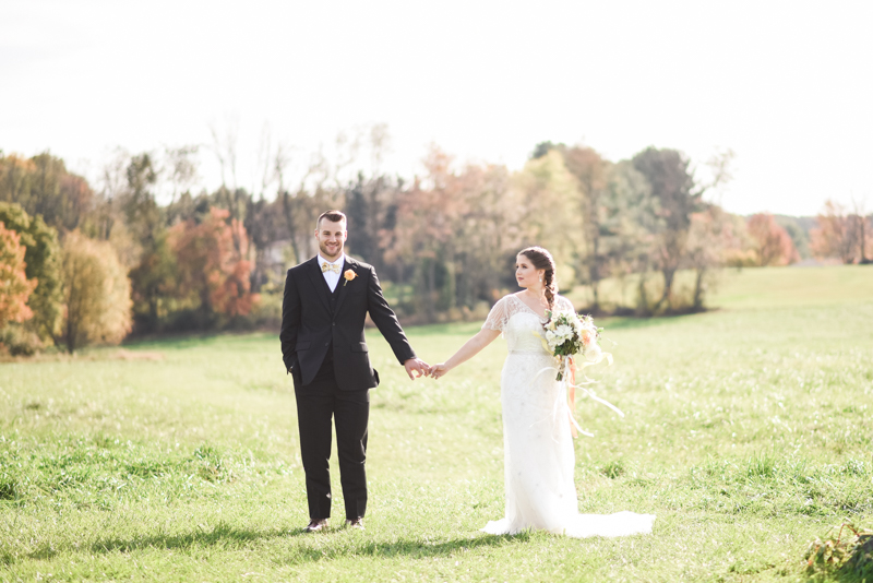 Wedding Photographers in Maryland Mount Airy Backyard October