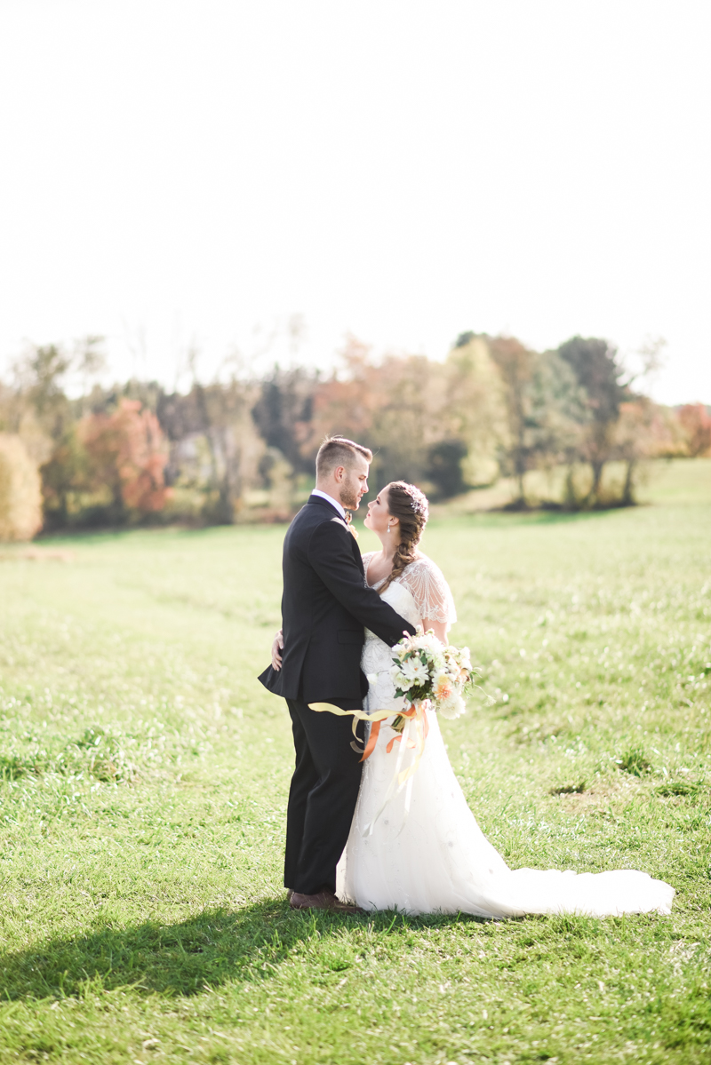 Wedding Photographers in Maryland Mount Airy Backyard October