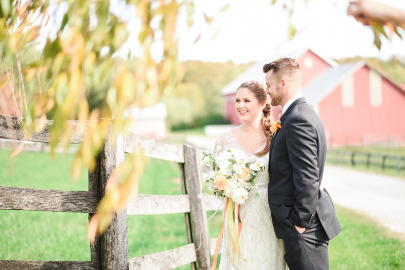 Wedding Photographers in Maryland Mount Airy Backyard October