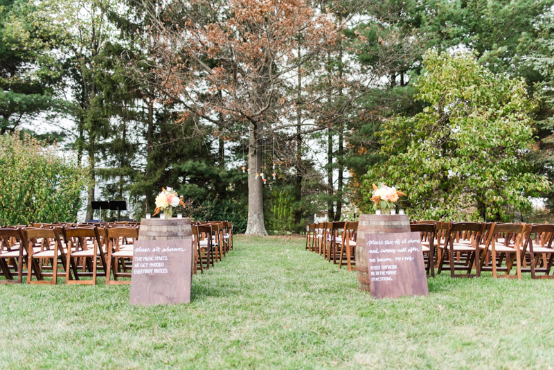 Wedding Photographers in Maryland Mount Airy Backyard October