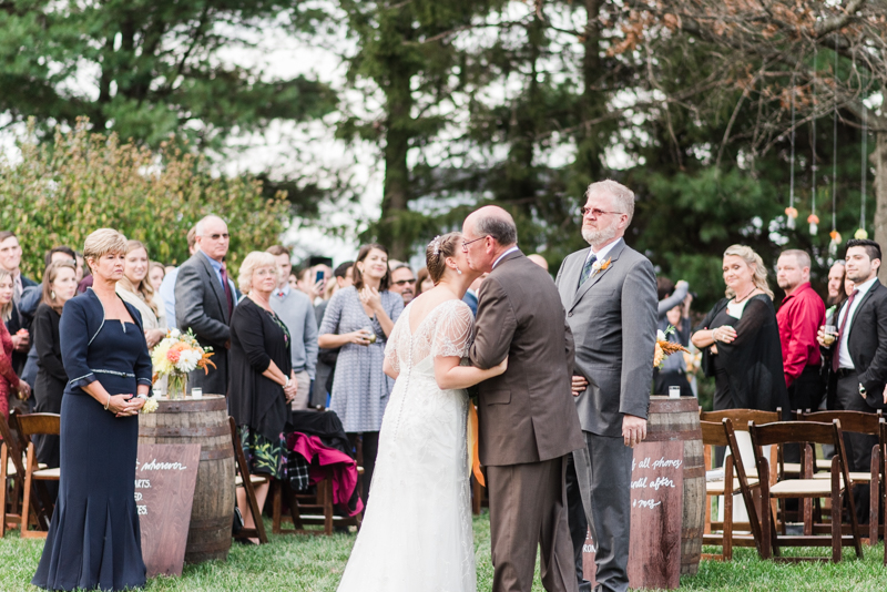 Wedding Photographers in Maryland Mount Airy Backyard October