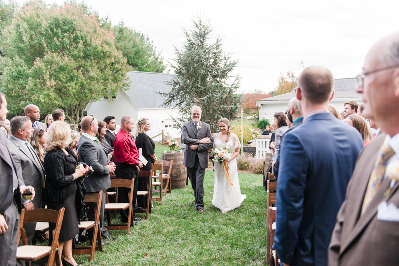 Wedding Photographers in Maryland Mount Airy Backyard October