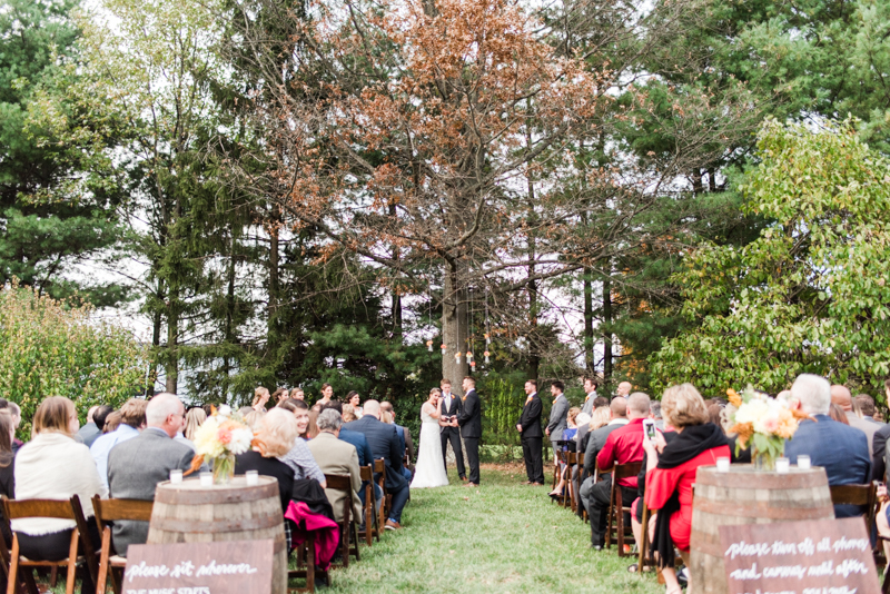 Wedding Photographers in Maryland Mount Airy Backyard October