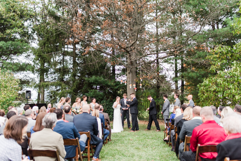 Wedding Photographers in Maryland Mount Airy Backyard October