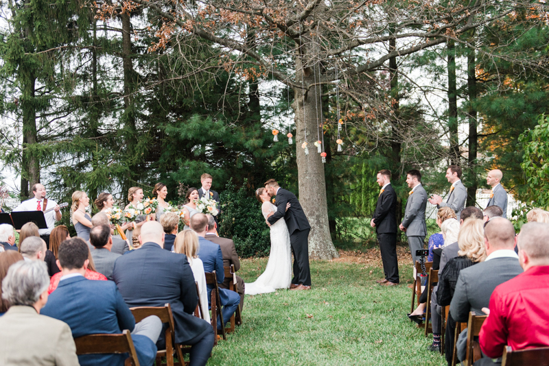 Wedding Photographers in Maryland Mount Airy Backyard October