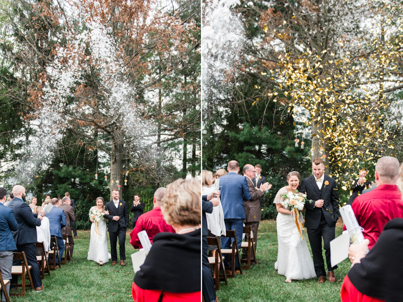 Wedding Photographers in Maryland Mount Airy Backyard October