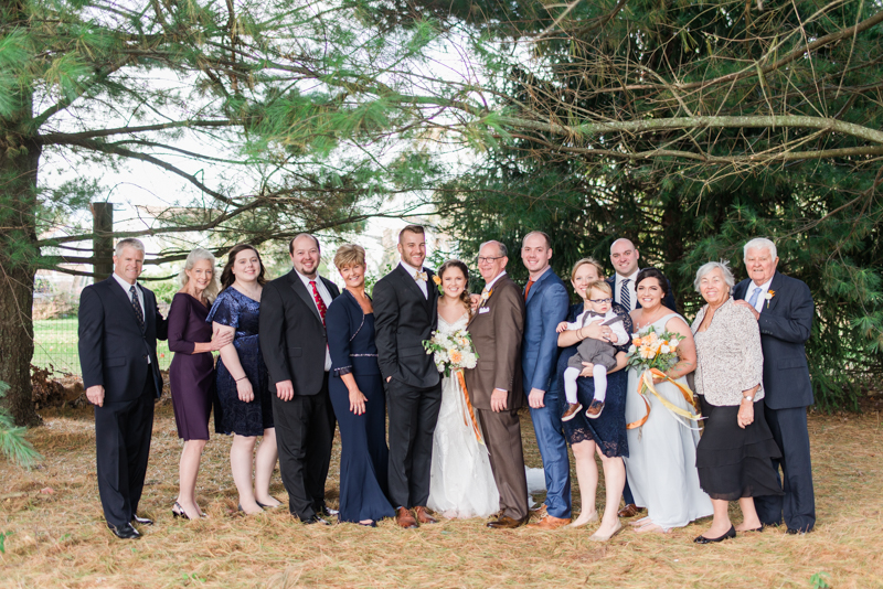 Wedding Photographers in Maryland Mount Airy Backyard October