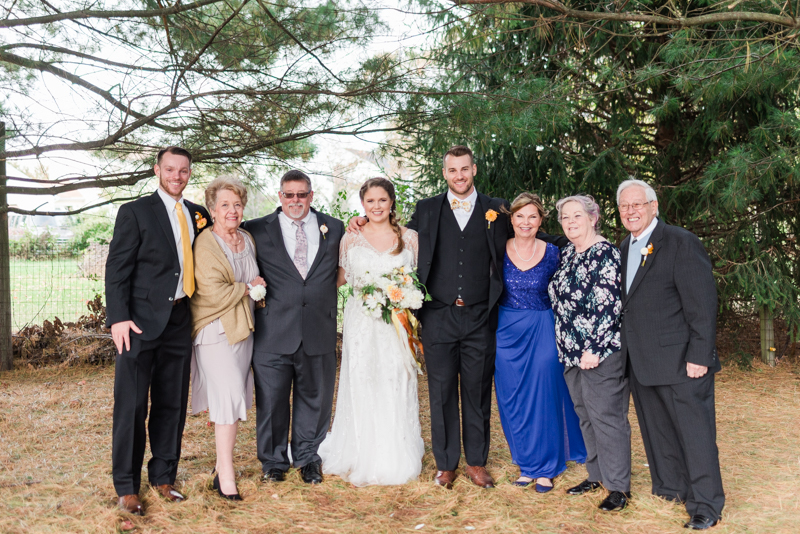 Wedding Photographers in Maryland Mount Airy Backyard October