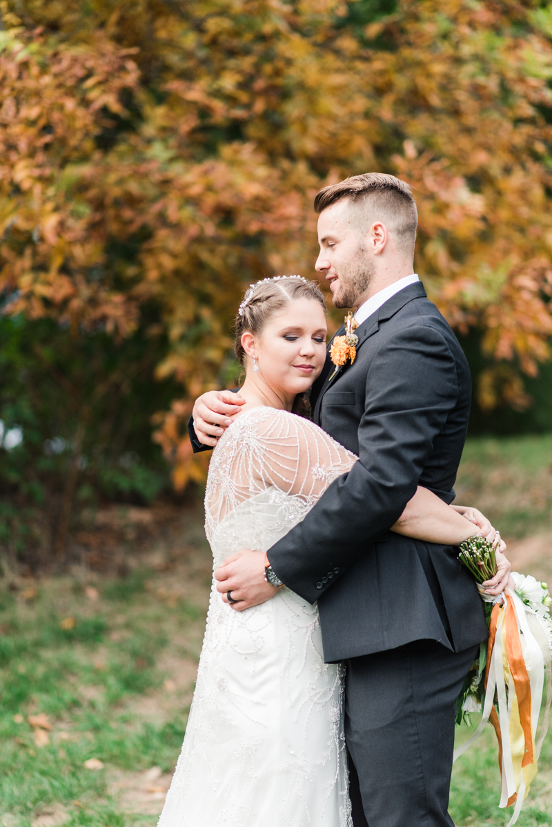 Wedding Photographers in Maryland Mount Airy Backyard October