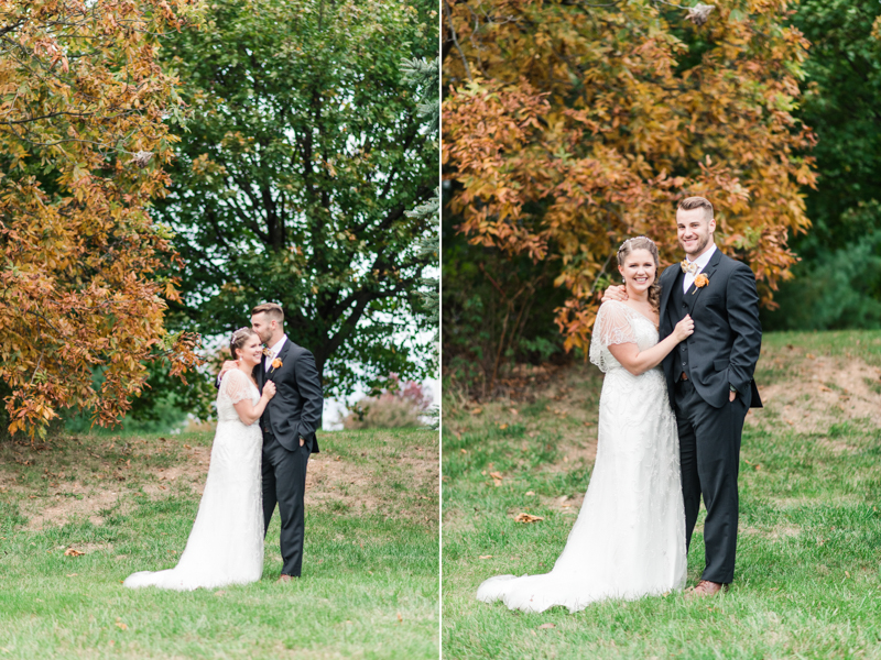 Wedding Photographers in Maryland Mount Airy Backyard October