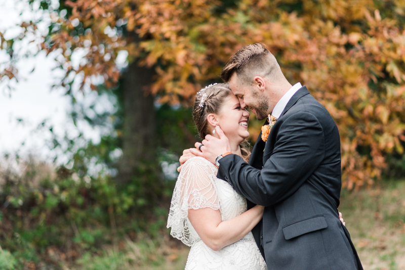 Wedding Photographers in Maryland Mount Airy Backyard October