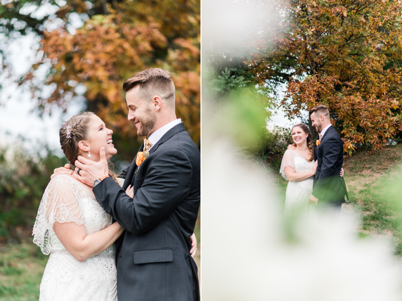 Wedding Photographers in Maryland Mount Airy Backyard October