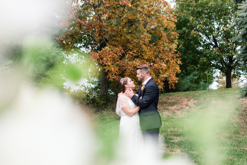 Wedding Photographers in Maryland Mount Airy Backyard October