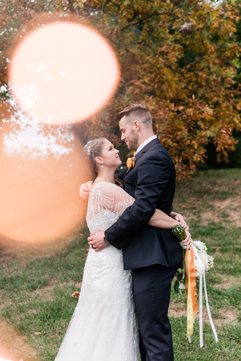 Wedding Photographers in Maryland Mount Airy Backyard October