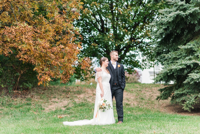 Wedding Photographers in Maryland Mount Airy Backyard October