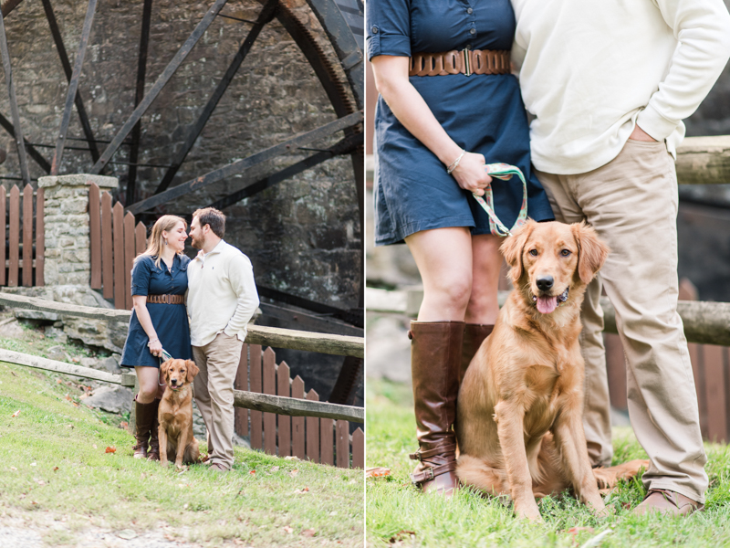 Wedding Photographers in Maryland Susquehanna State Park Engagement Session Sunset Dog