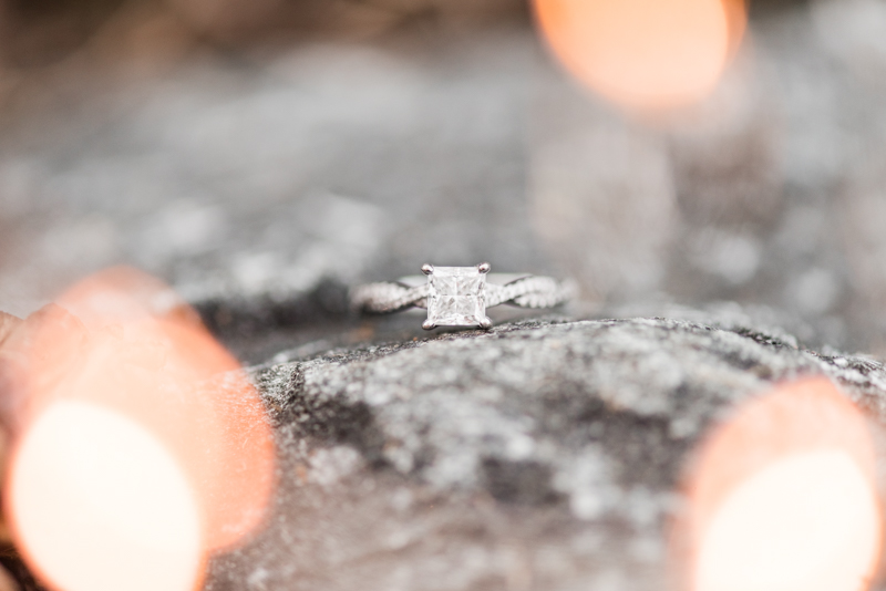 Wedding Photographers in Maryland Susquehanna State Park Engagement Session Sunset Ring