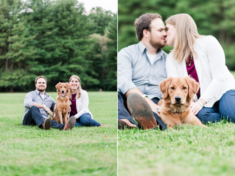 Wedding Photographers in Maryland Susquehanna State Park Engagement Session Sunset Dog