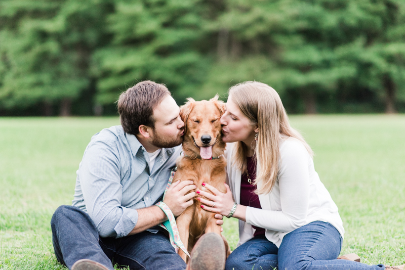 Wedding Photographers in Maryland Susquehanna State Park Engagement Session Sunset Dog