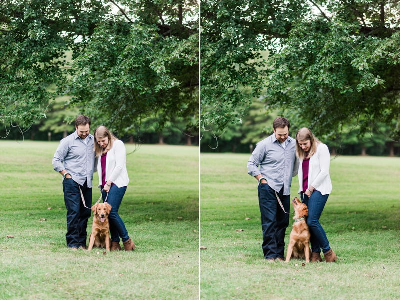 Wedding Photographers in Maryland Susquehanna State Park Engagement Session Sunset Dog