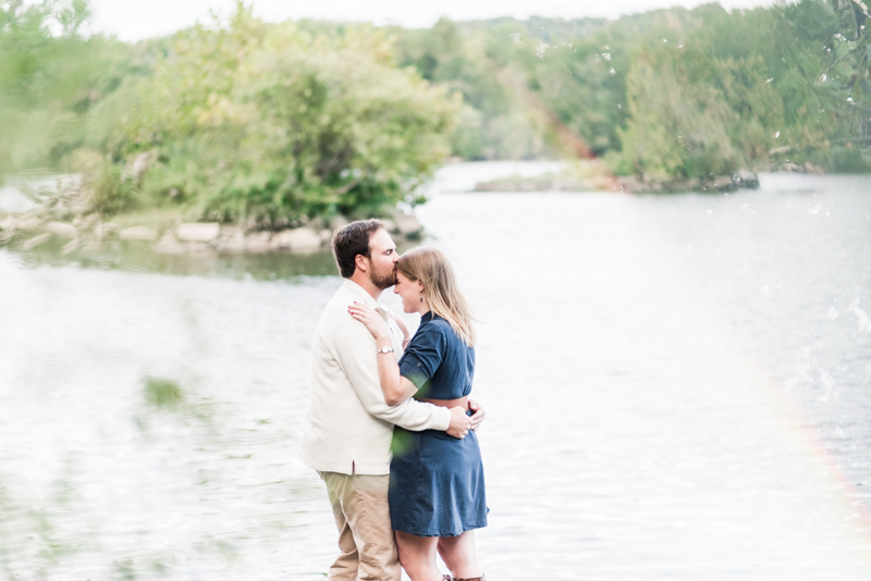 Wedding Photographers in Maryland Susquehanna State Park Engagement Session Sunset rainbow