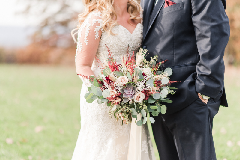 Wedding Photographers in Maryland Dulany's Overlook Frederick November Blossom and Basket