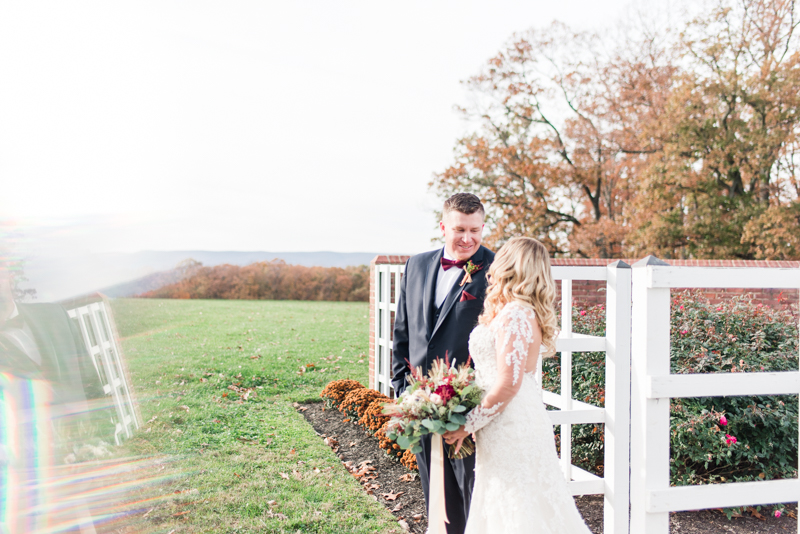 Wedding Photographers in Maryland Dulany's Overlook Frederick November