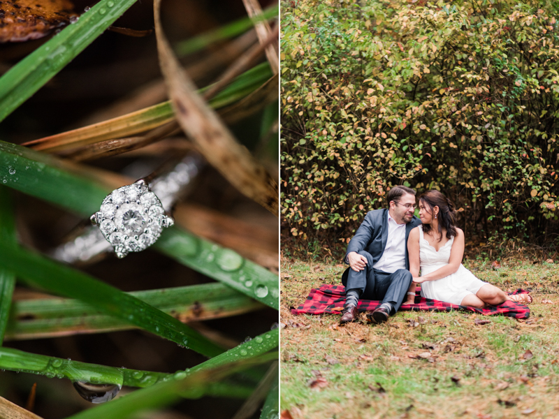 Wedding Photographers in Maryland Loch Raven Reservoir Engagement Session Ring