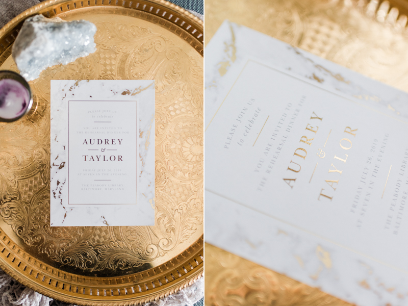 Wedding Photographers in Maryland Basic Invite Party Invitation Gold Foil Marble