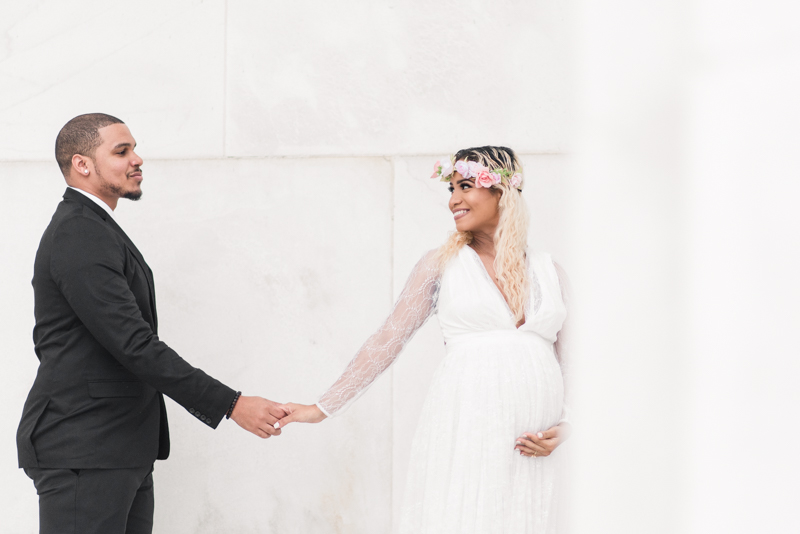 Wedding Photographers in Maryland Washington DC Maternity Session Lincoln Memorial