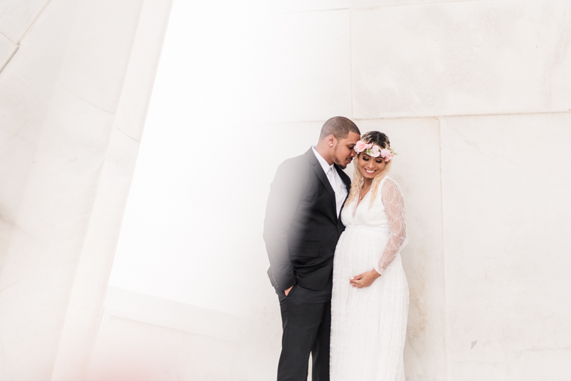 Wedding Photographers in Maryland Washington DC Maternity Session Lincoln Memorial