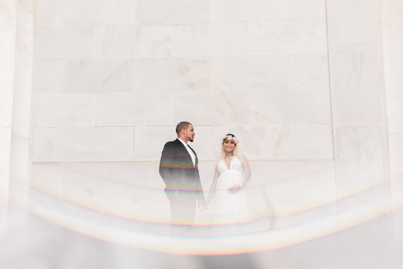 Wedding Photographers in Maryland Washington DC Maternity Session Lincoln Memorial