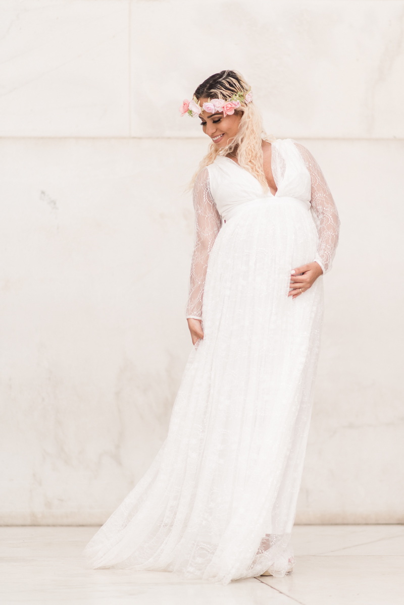 Wedding Photographers in Maryland Washington DC Maternity Session Lincoln Memorial