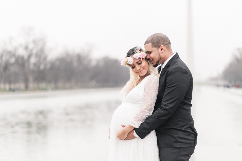 Wedding Photographers in Maryland Washington DC Maternity Session Lincoln Memorial