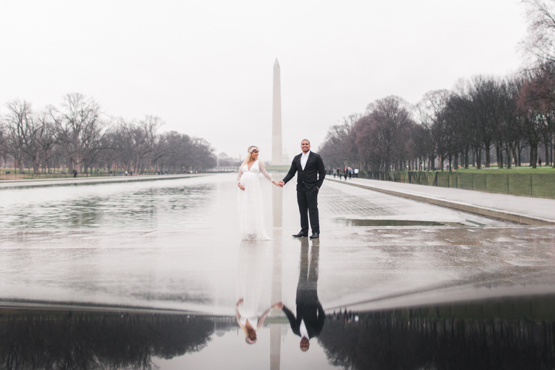 Wedding Photographers in Maryland Washington DC Maternity Session Lincoln Memorial